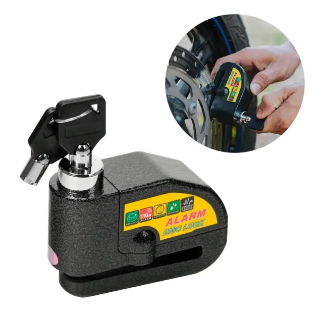 Candado para disco de Motos BOMDER. C/ALARMA